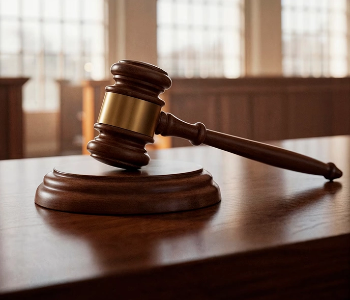 Gavel of a family law court judge