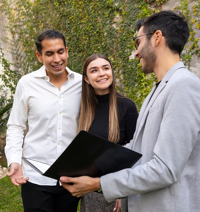 Couple talking to an Austin Family law Attorney