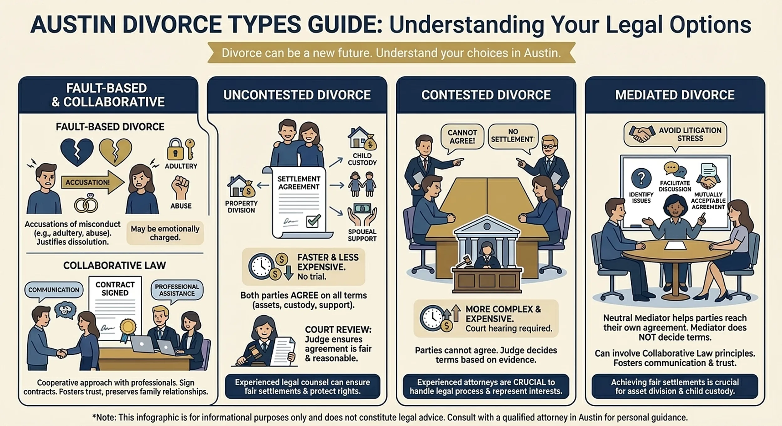 Types of divorce in Austin Guide